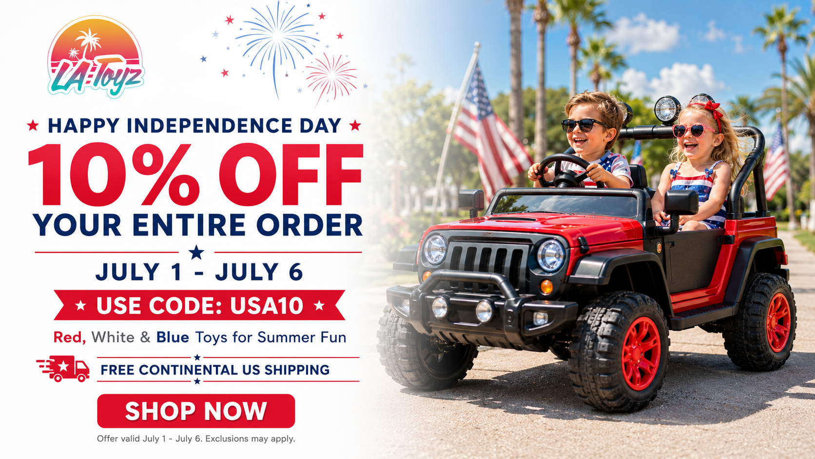 Celebrate Independence Day With 10% Off Summer Fun at LA Toyz