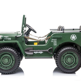 2026 24V LA Toyz Military Willy Truck 3 Seater Kids Ride On Car