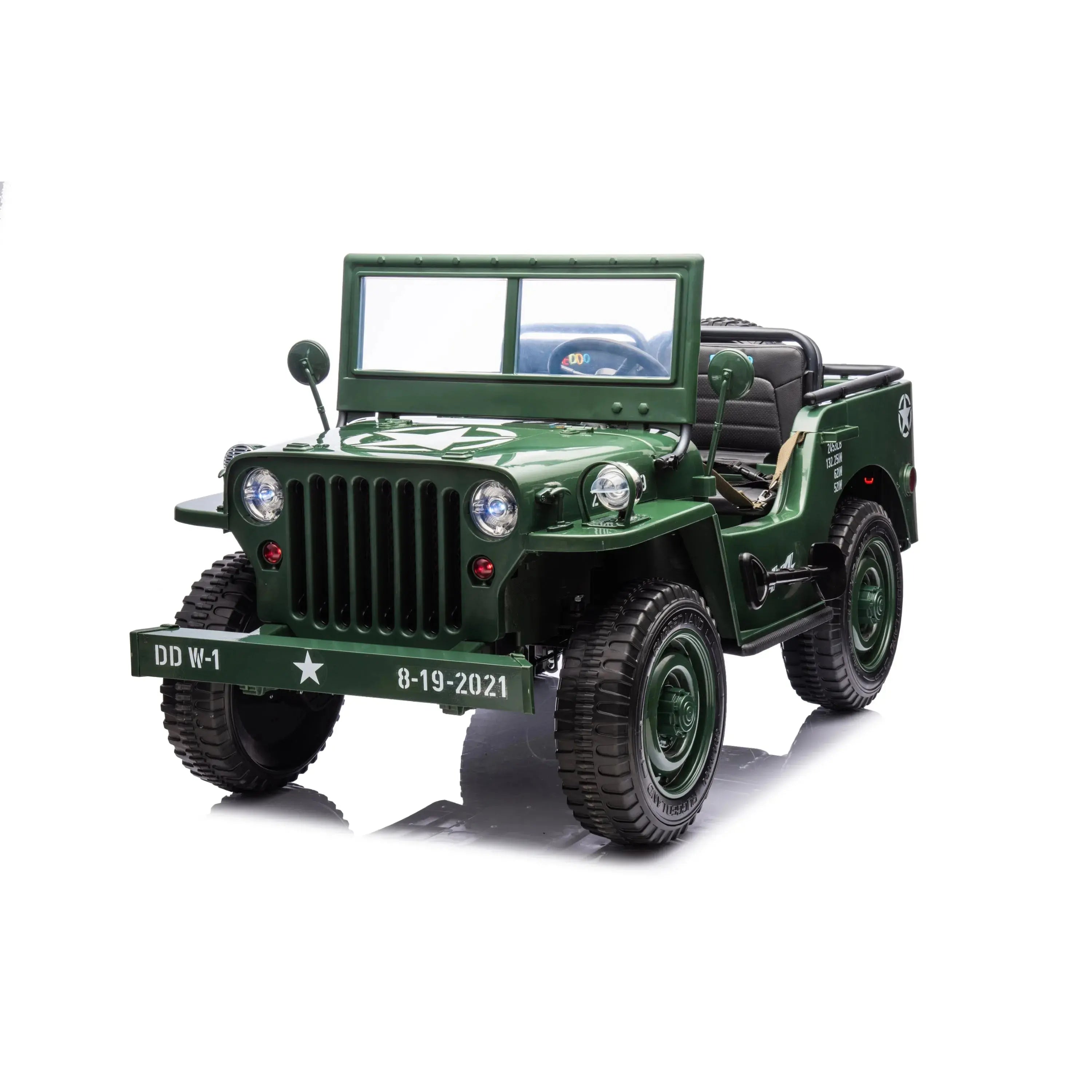 24V Freddo Military Willy Truck 3 Seater Electric Ride on