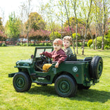 2026 24V LA Toyz Military Willy Truck 3 Seater Kids Ride On Car
