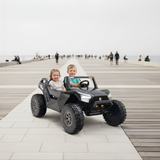  Black 24V/4X4 Dune Buggy Ride On UTV, Rubber Wheels and RC