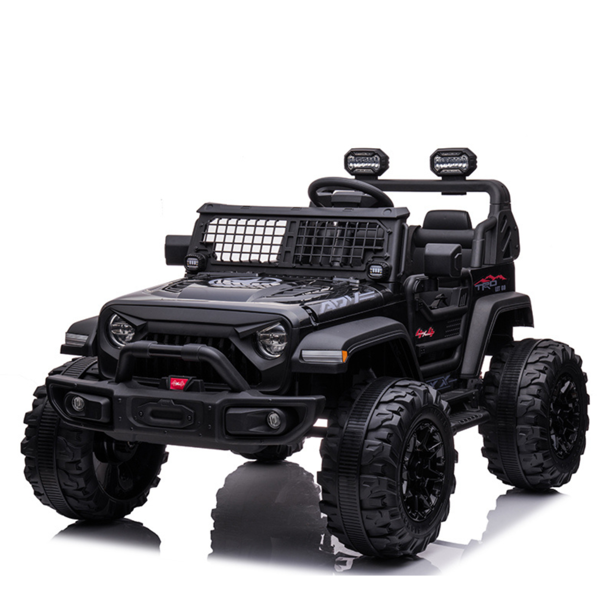 Black 24V/2WD Xtreme Edition Ride on Truck, Eva Wheels and Leather Seats