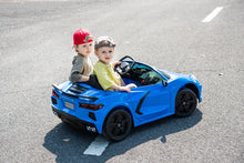 Load image into Gallery viewer, 2025 24V Chevrolet Corvette C8 2 Seater DELUXE EDITION Kids Ride on Car with Remote Control