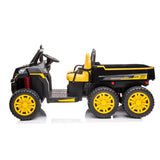 2026 24V 6 Wheel Tractor 2 Seater Kids Ride On Car with Remote Control