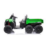 2026 24V 6 Wheel Tractor 2 Seater Kids Ride On Car with Remote Control