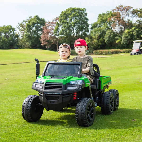 2026 24V 6 Wheel Tractor 2 Seater Kids Ride On Car with Remote Control