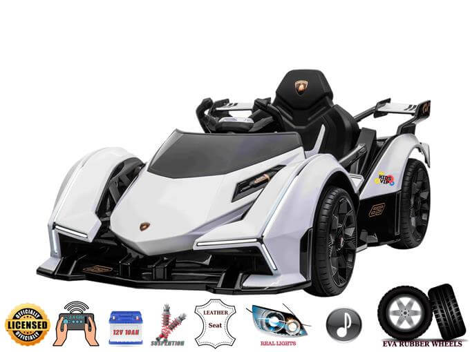 White 12V Official Lamborghini Vision GT Kids Ride on car