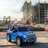 2026 GMC Sierra 2x12V 4X4 2 Seater Kids Ride On Car with Remote Control BLUE