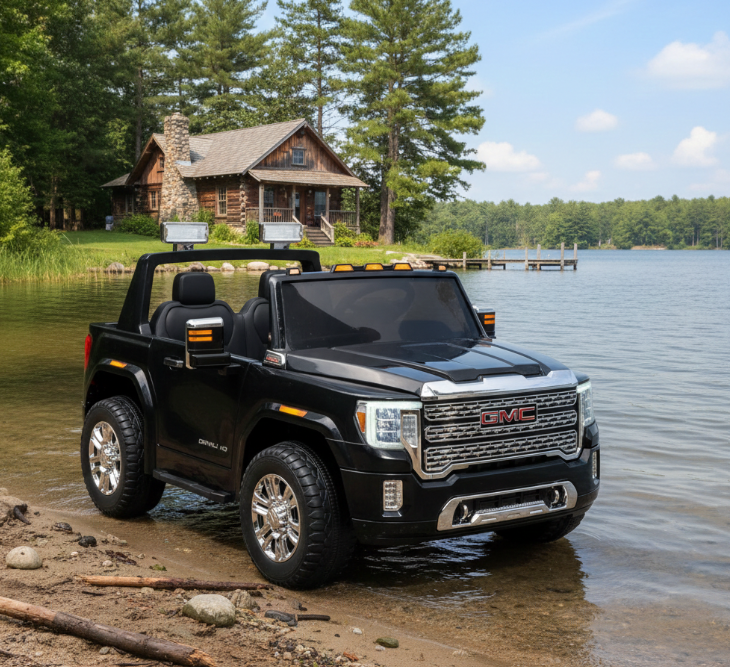 2026 24V GMC Sierra Denali 2 Seater Kids Ride On Car with Remote Control