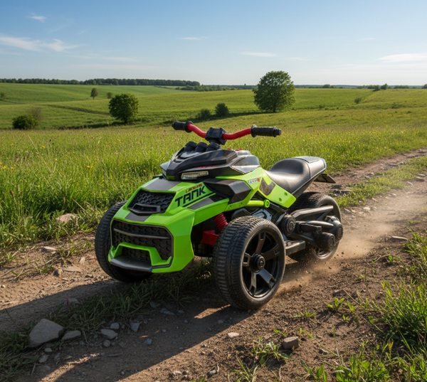 2026 24V Spider 2 Seater 3 Wheel Kids Motorcycle with Remote Control