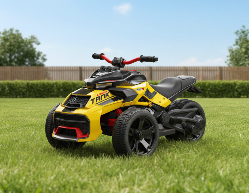2026 24V Spider 2 Seater 3 Wheel Kids Motorcycle with Remote Control