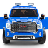 2026 GMC Sierra 2x12V 4X4 2 Seater Kids Ride On Car with Remote Control BLUE
