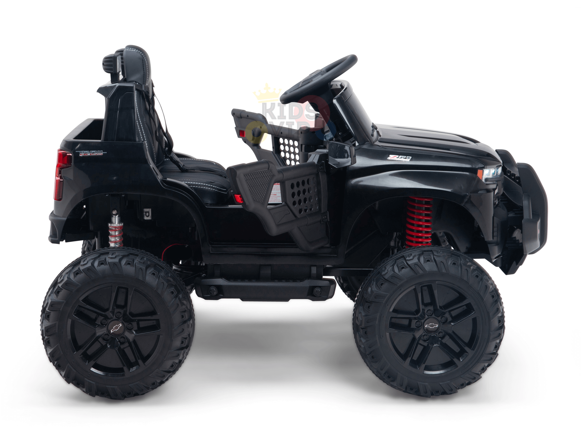 24V Chevrolet Silverado Kids Licensed 1 Seater Ride On Lifted Truck with Remote