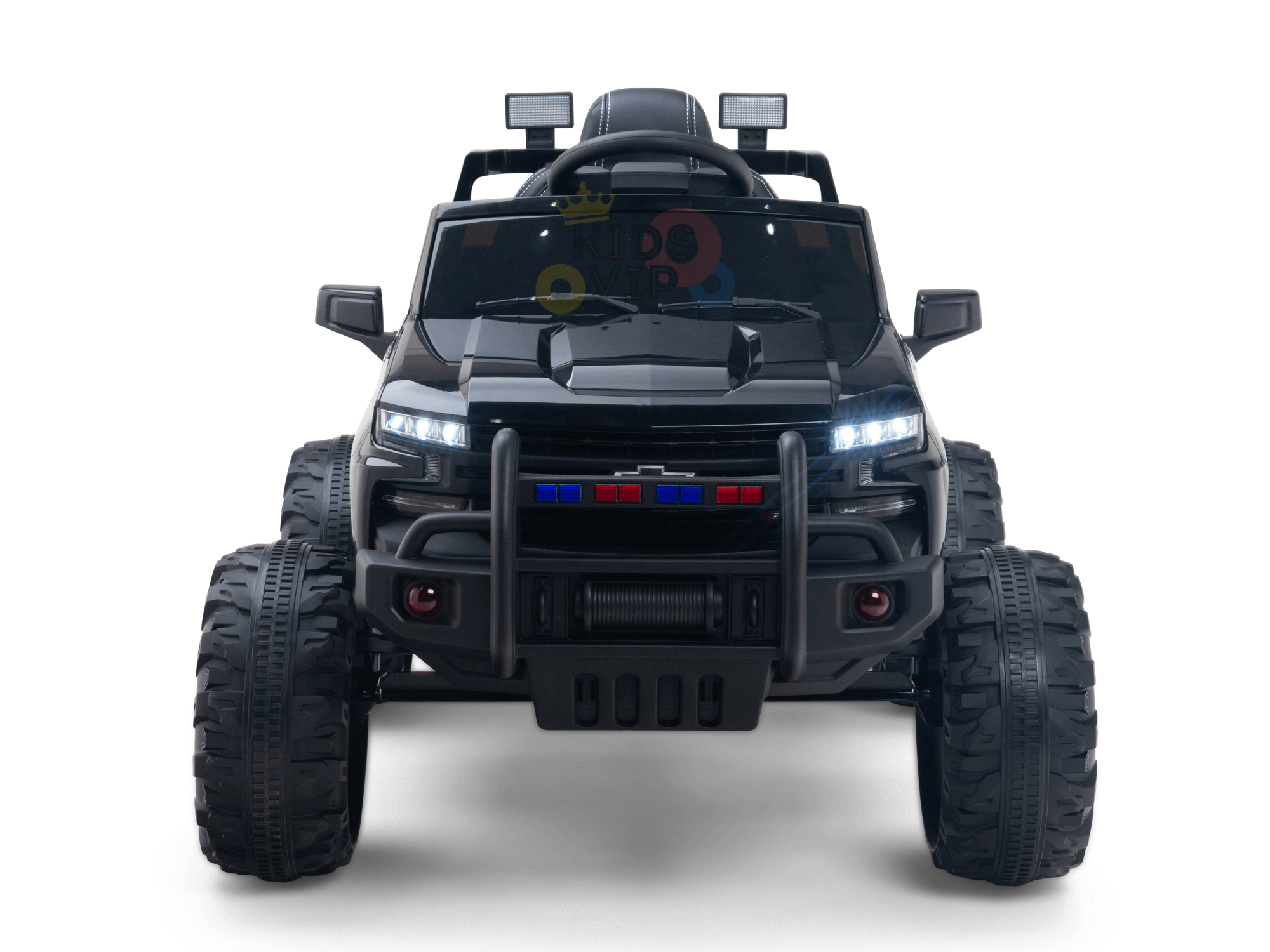 24V Chevrolet Silverado Kids Licensed 1 Seater Ride On Lifted Truck with Remote