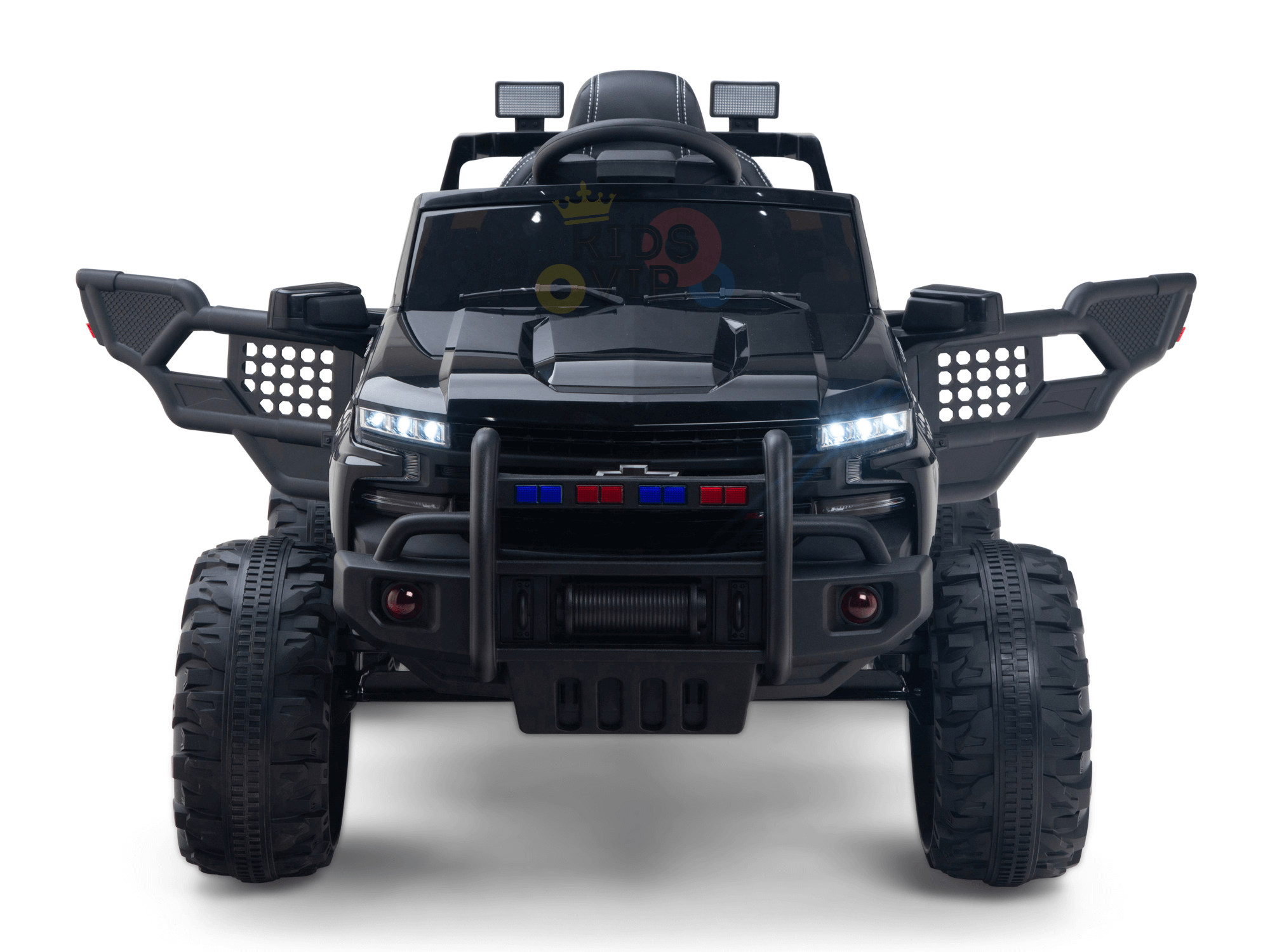 24V Chevrolet Silverado Kids Licensed 1 Seater Ride On Lifted Truck with Remote