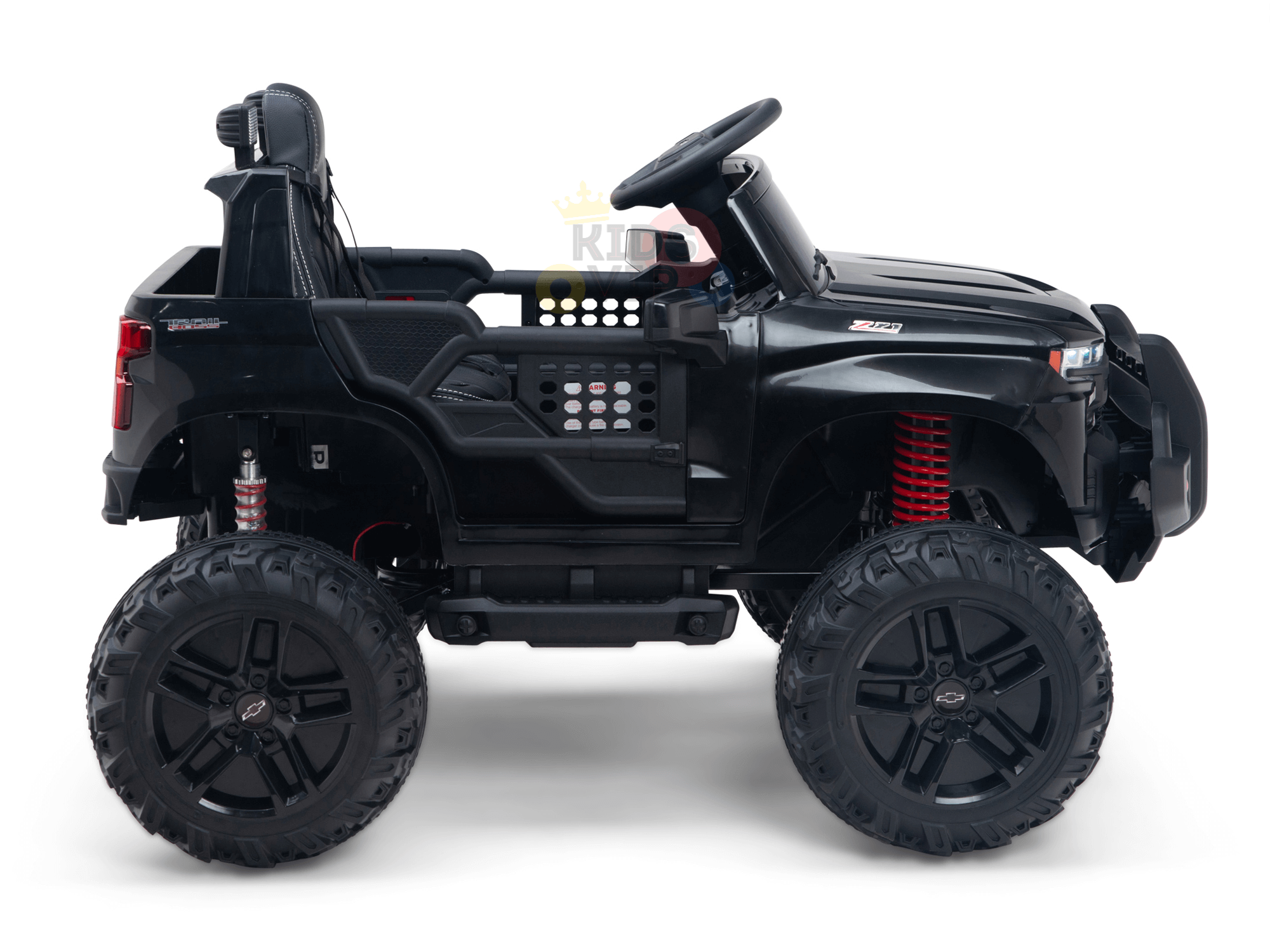 24V Chevrolet Silverado Kids Licensed 1 Seater Ride On Lifted Truck with Remote