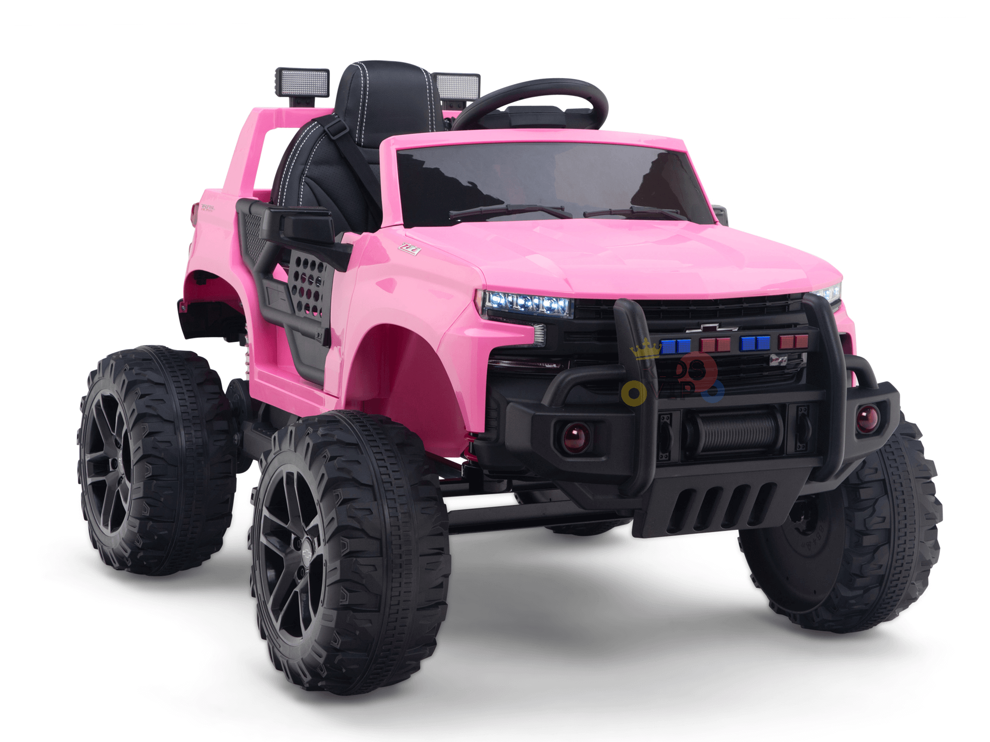 24V Chevrolet Silverado Kids Licensed 1 Seater Ride On Lifted Truck with Remote