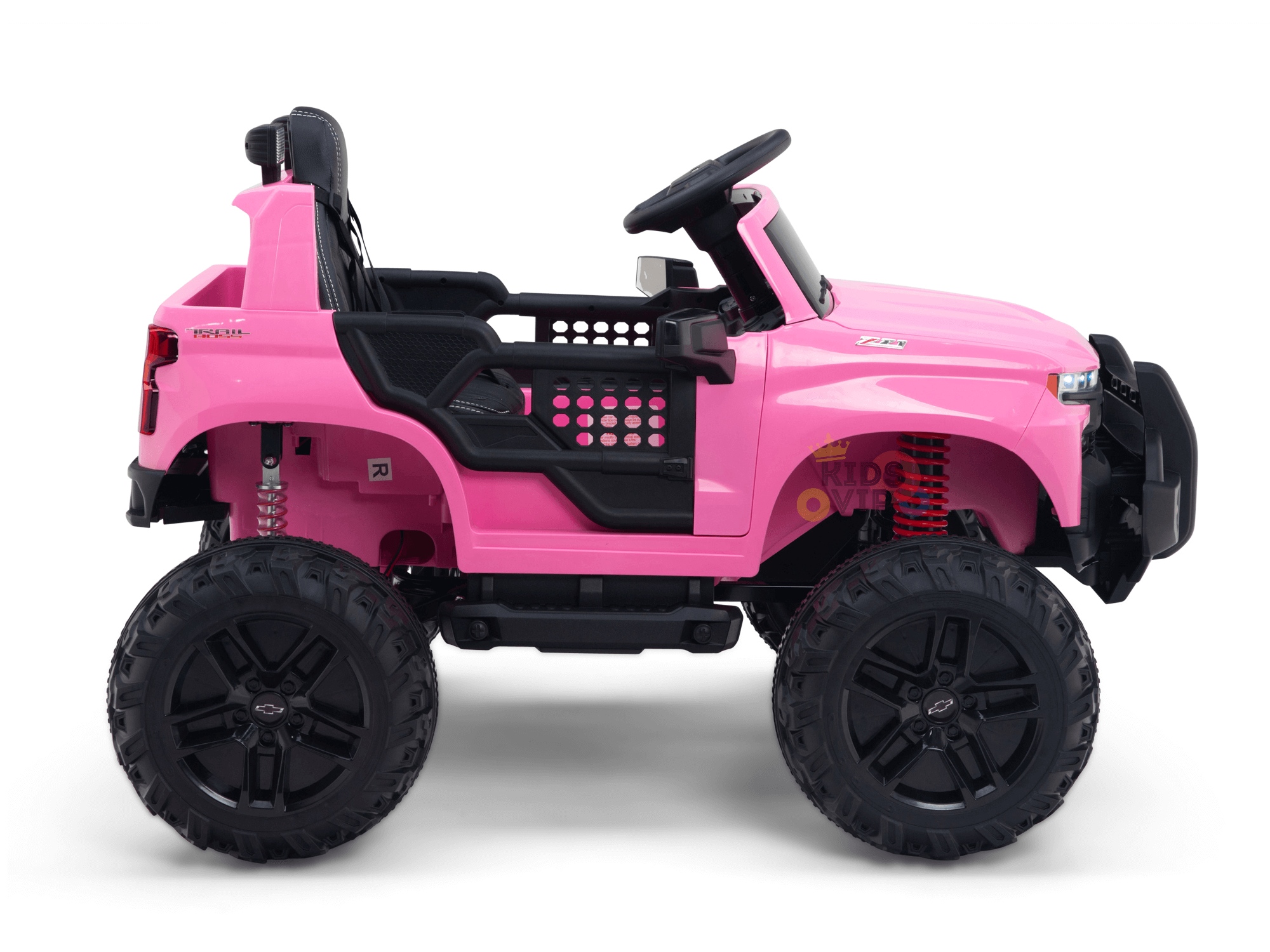 24V Chevrolet Silverado Kids Licensed 1 Seater Ride On Lifted Truck with Remote