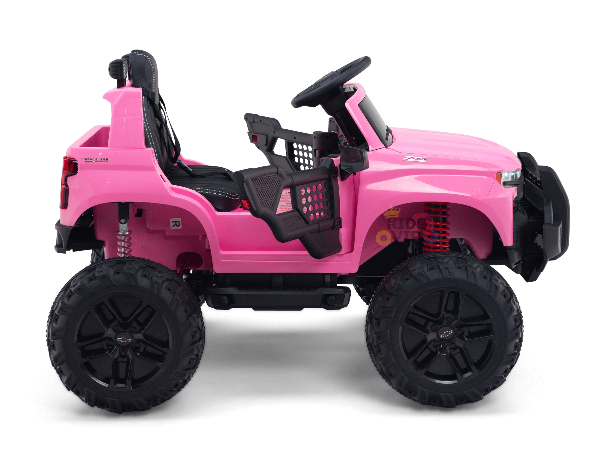 24V Chevrolet Silverado Kids Licensed 1 Seater Ride On Lifted Truck with Remote
