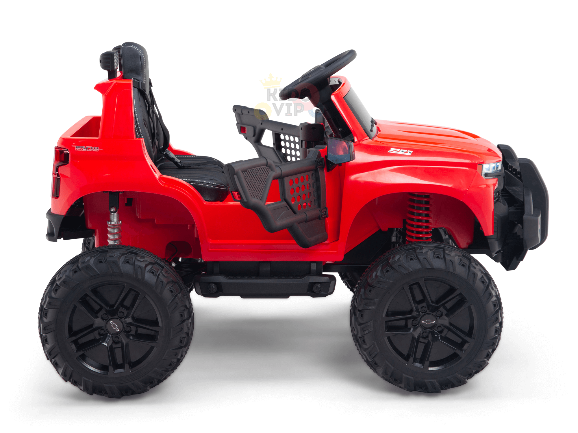 24V Chevrolet Silverado Kids Licensed 1 Seater Ride On Lifted Truck with Remote