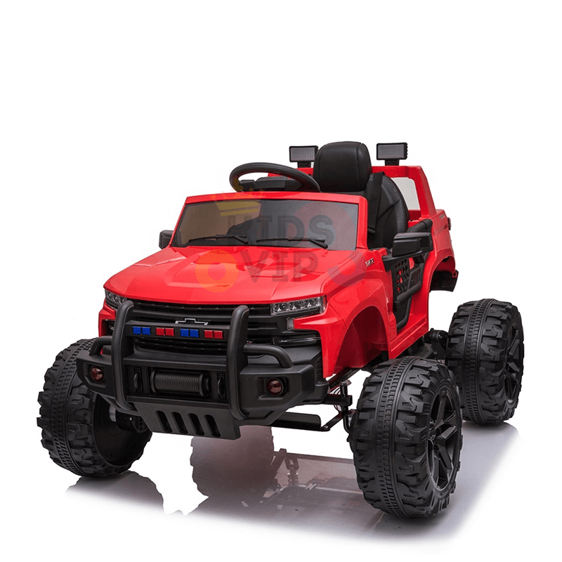 24V Chevrolet Silverado Kids Licensed 1 Seater Ride On Lifted Truck with Remote