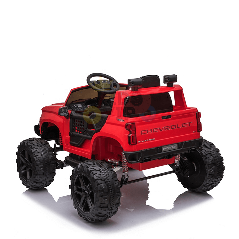 24V Chevrolet Silverado Kids Licensed 1 Seater Ride On Lifted Truck with Remote