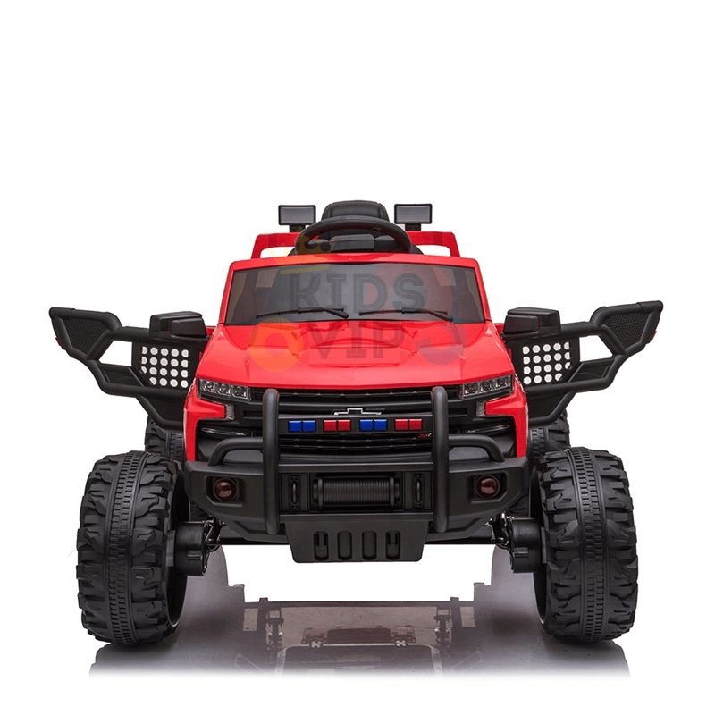 24V Chevrolet Silverado Kids Licensed 1 Seater Ride On Lifted Truck with Remote