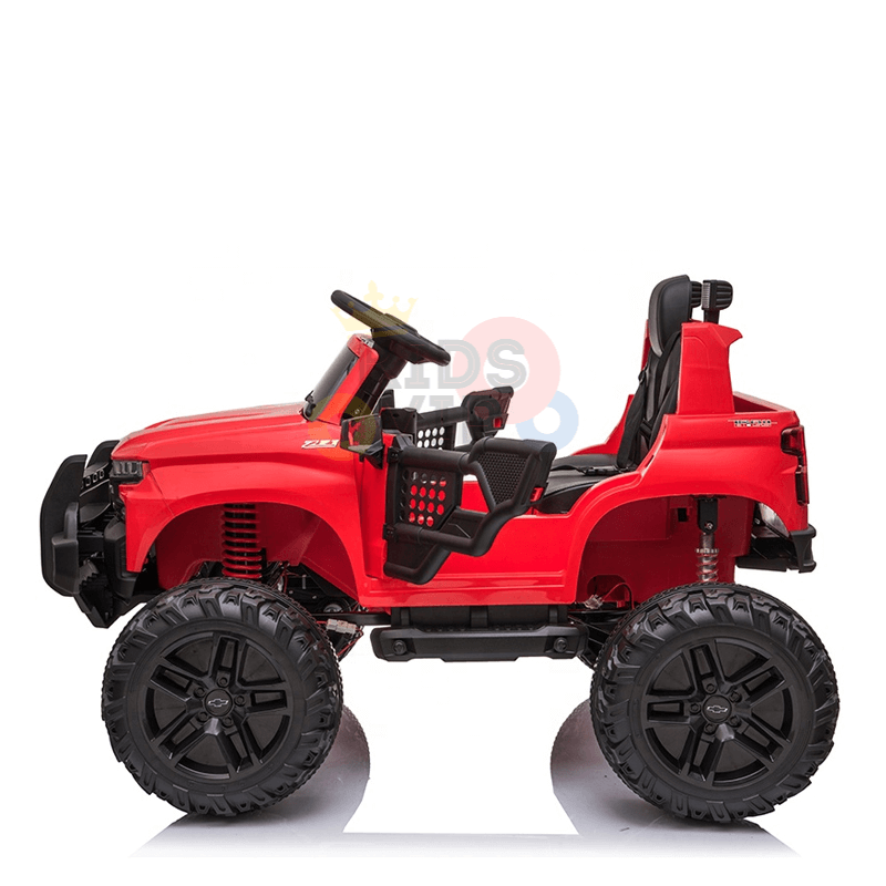 24V Chevrolet Silverado Kids Licensed 1 Seater Ride On Lifted Truck with Remote