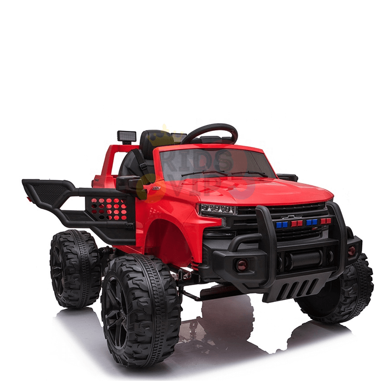 24V Chevrolet Silverado Kids Licensed 1 Seater Ride On Lifted Truck with Remote