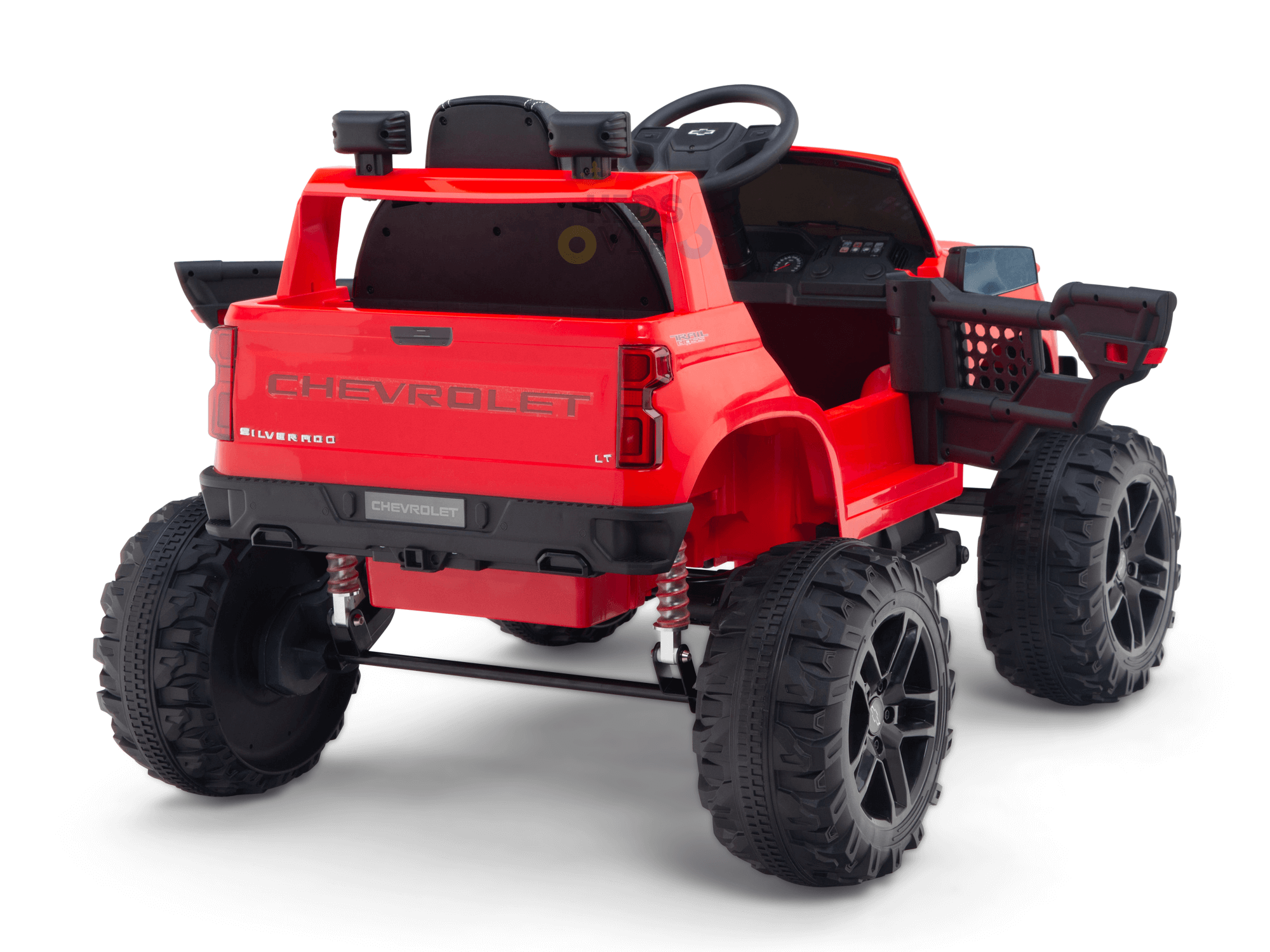 24V Chevrolet Silverado Kids Licensed 1 Seater Ride On Lifted Truck with Remote