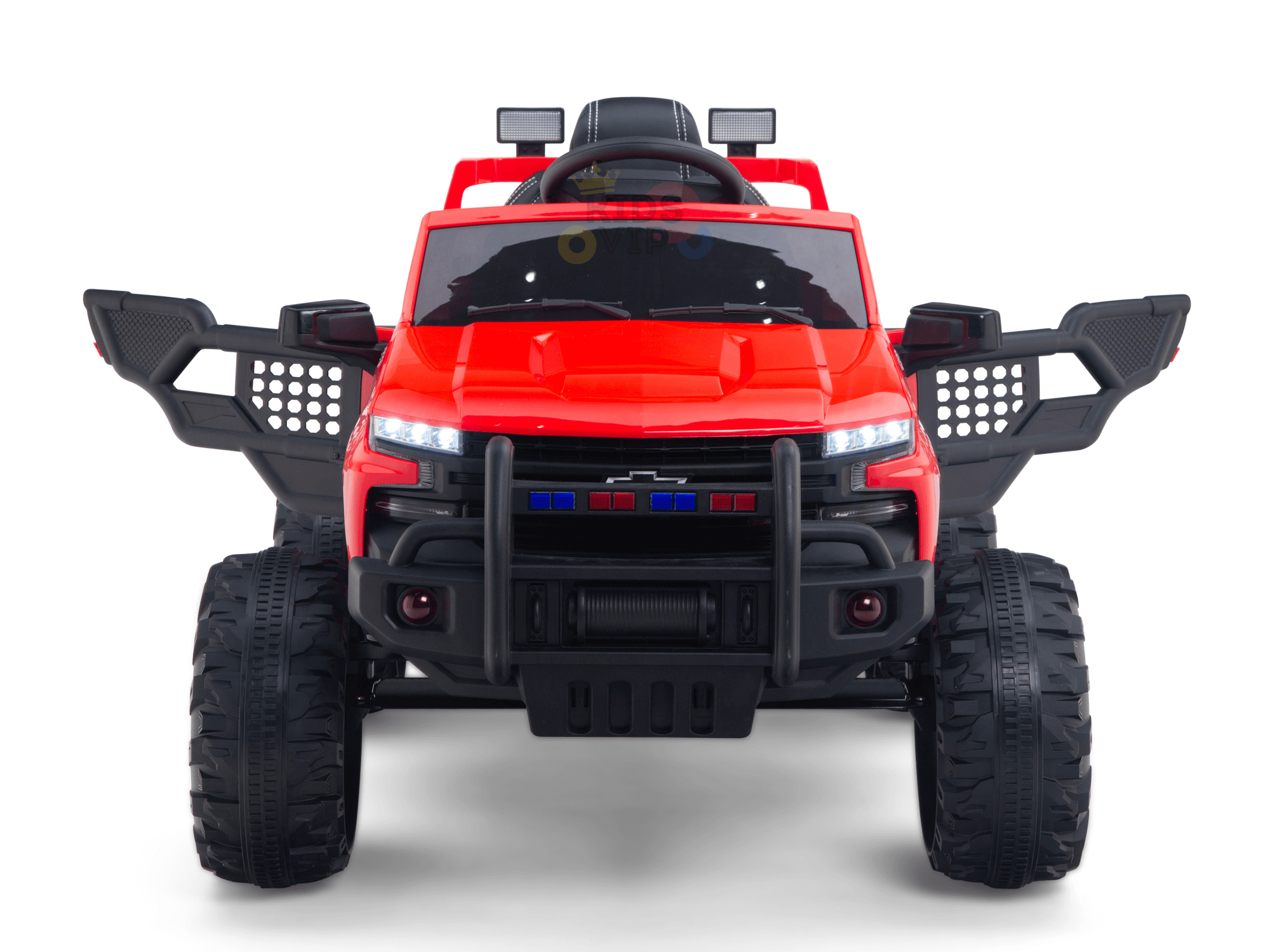 24V Chevrolet Silverado Kids Licensed 1 Seater Ride On Lifted Truck with Remote