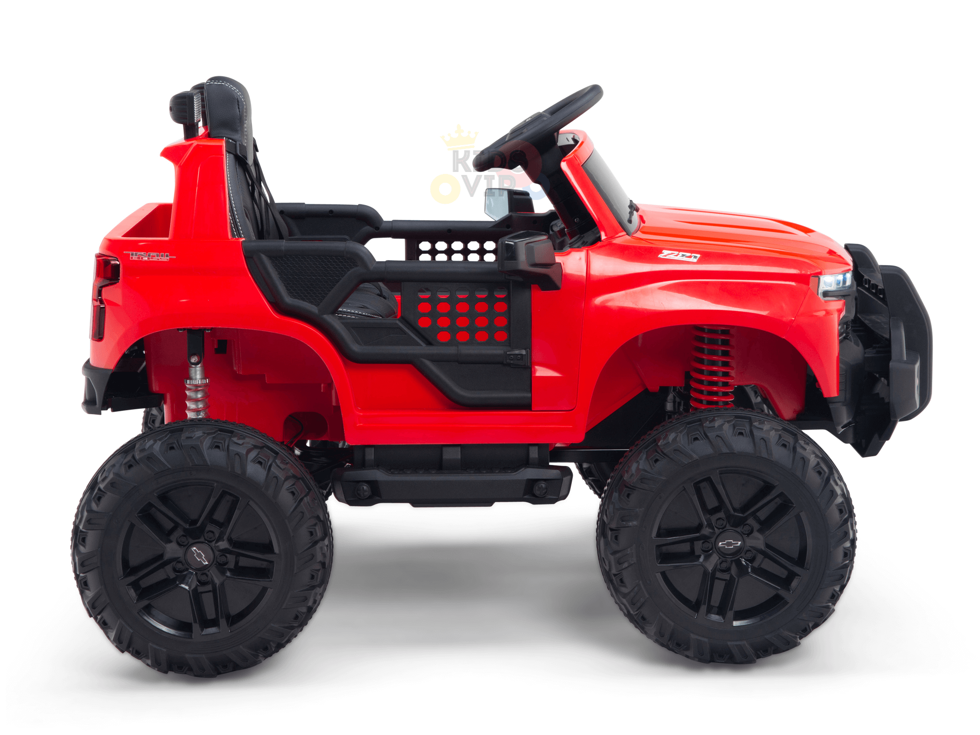 24V Chevrolet Silverado Kids Licensed 1 Seater Ride On Lifted Truck with Remote