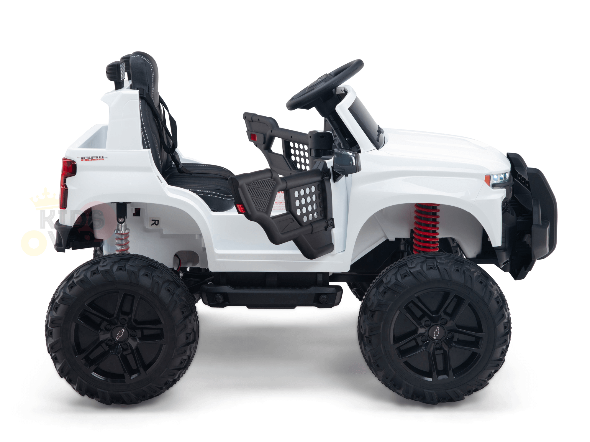 24V Chevrolet Silverado Kids Licensed 1 Seater Ride On Lifted Truck with Remote