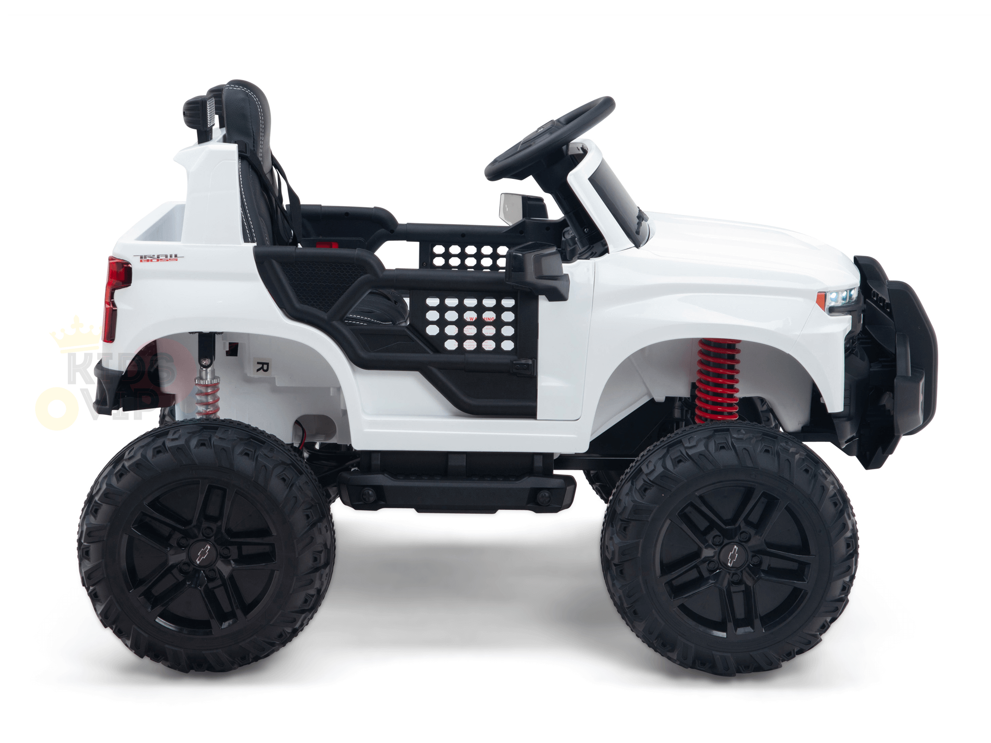 24V Chevrolet Silverado Kids Licensed 1 Seater Ride On Lifted Truck with Remote