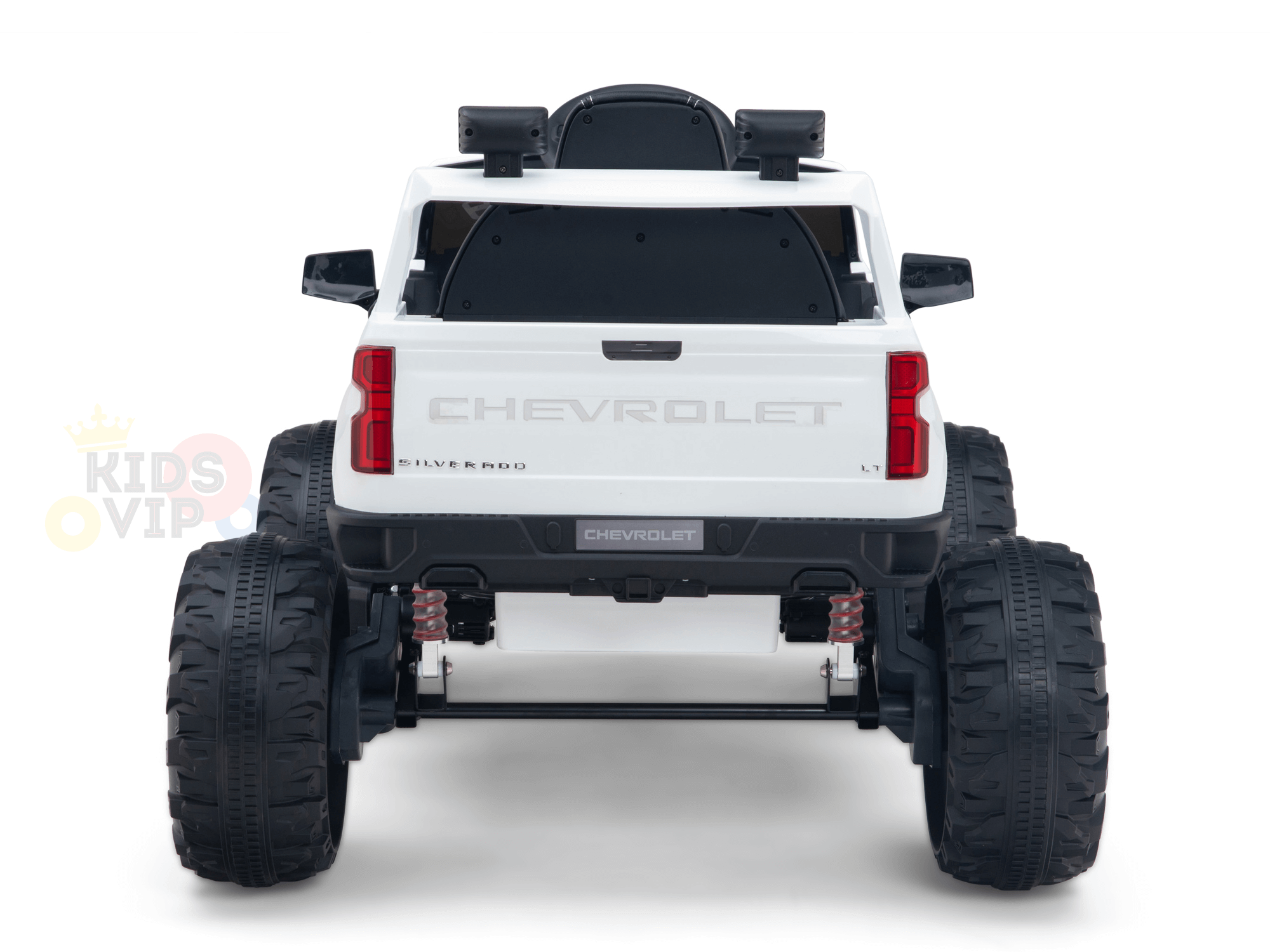 24V Chevrolet Silverado Kids Licensed 1 Seater Ride On Lifted Truck with Remote