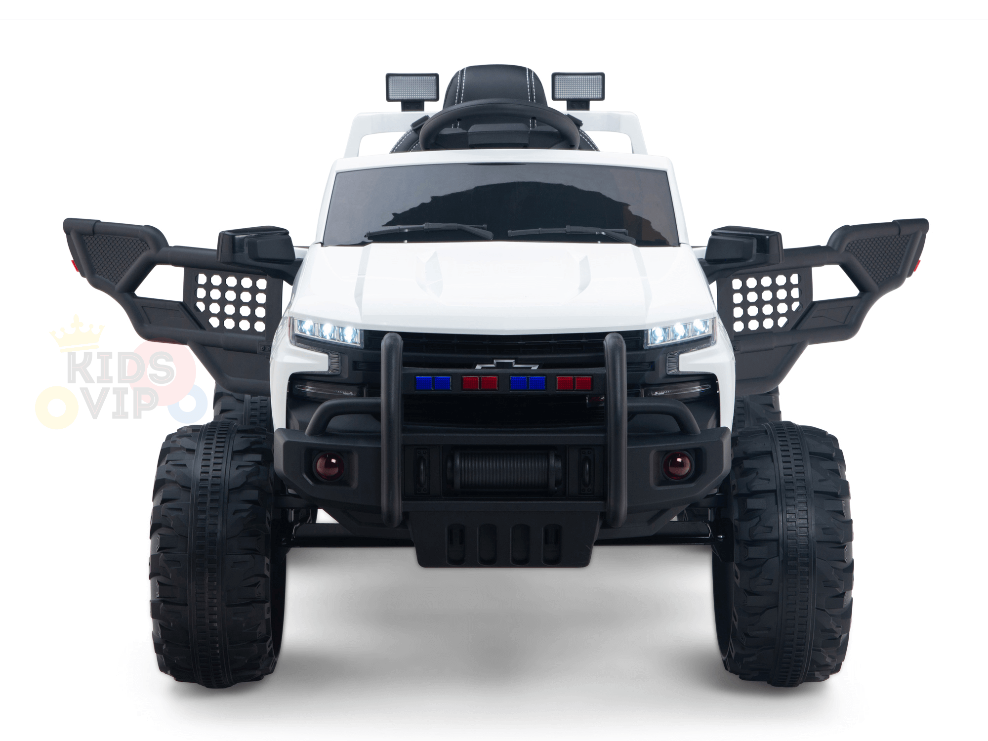 24V Chevrolet Silverado Kids Licensed 1 Seater Ride On Lifted Truck with Remote