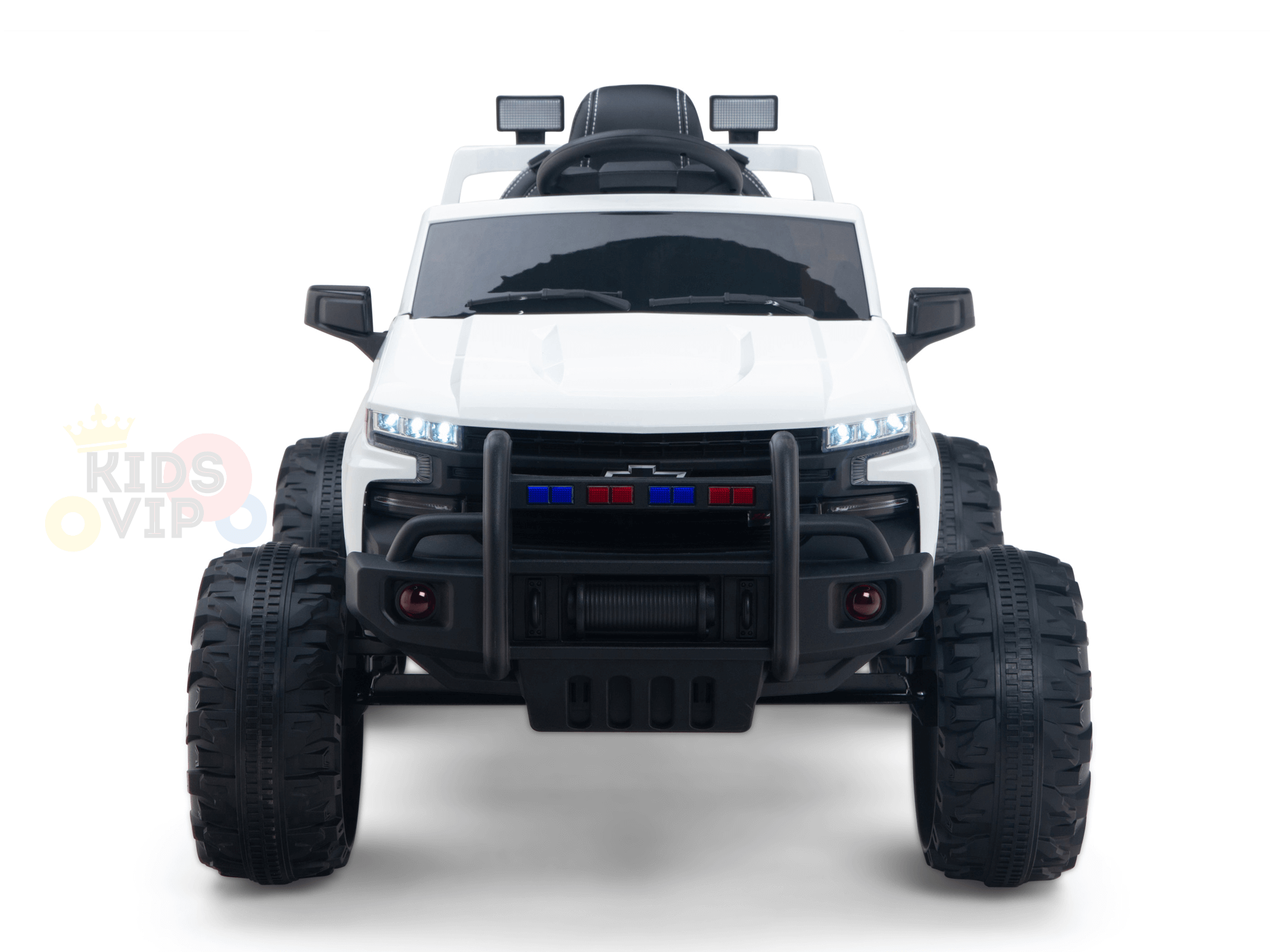 24V Chevrolet Silverado Kids Licensed 1 Seater Ride On Lifted Truck with Remote