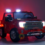 2026 GMC Sierra 2x12V 4X4 2 Seater Kids Ride On Car with Remote Control BLUE