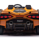 Orange 24V Official LX Lamborghini Sian 2-Seater Ride On Car with Music, RC