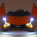 Orange 24V Official LX Lamborghini Sian 2-Seater Ride On Car with Music, RC