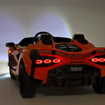 Orange 24V Official LX Lamborghini Sian 2-Seater Ride On Car with Music, RC