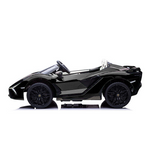 Black 24V Official LX Lamborghini Sian 2-Seater Ride On Car with Music, RC