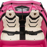Pink 24V Official LX Lamborghini Sian 2-Seater Ride On Car with Music, RC