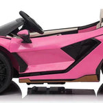 Pink 24V Official LX Lamborghini Sian 2-Seater Ride On Car with Music, RC