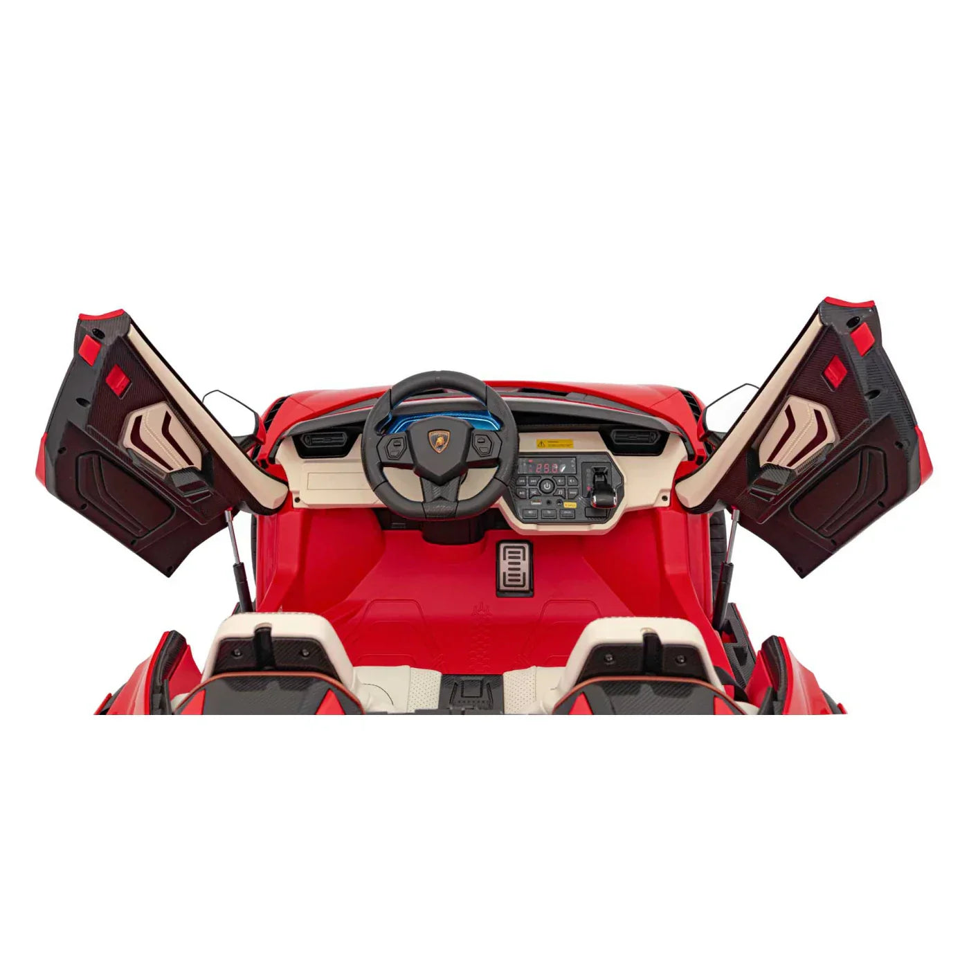 Red 24V Official LX Lamborghini Sian 2-Seater Ride On Car with Music, RC