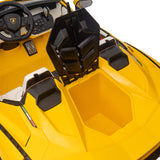 Yellow 24V Official LX Lamborghini Sian 2-Seater Ride On Car with Music, RC