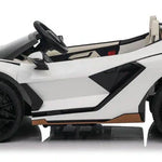 White 24V Official LX Lamborghini Sian 2-Seater Ride On Car with Music, RC