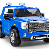 2026 GMC Sierra 2x12V 4X4 2 Seater Kids Ride On Car with Remote Control BLUE