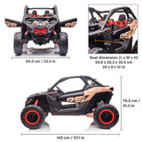 2025 2x24V CAN AM MAVERICK 4X4 2 Seater DELUXE Kids Ride On Car with Remote Control