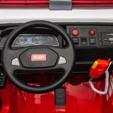 24V Fire Truck 2-Seater Ride On Kids Car with Remote Control